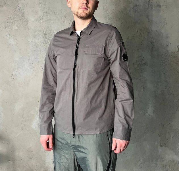 Чоловіча сорочка C.P. Company Gabardine Zipped бежева С.П. Компані Slavs-art2602 фото
