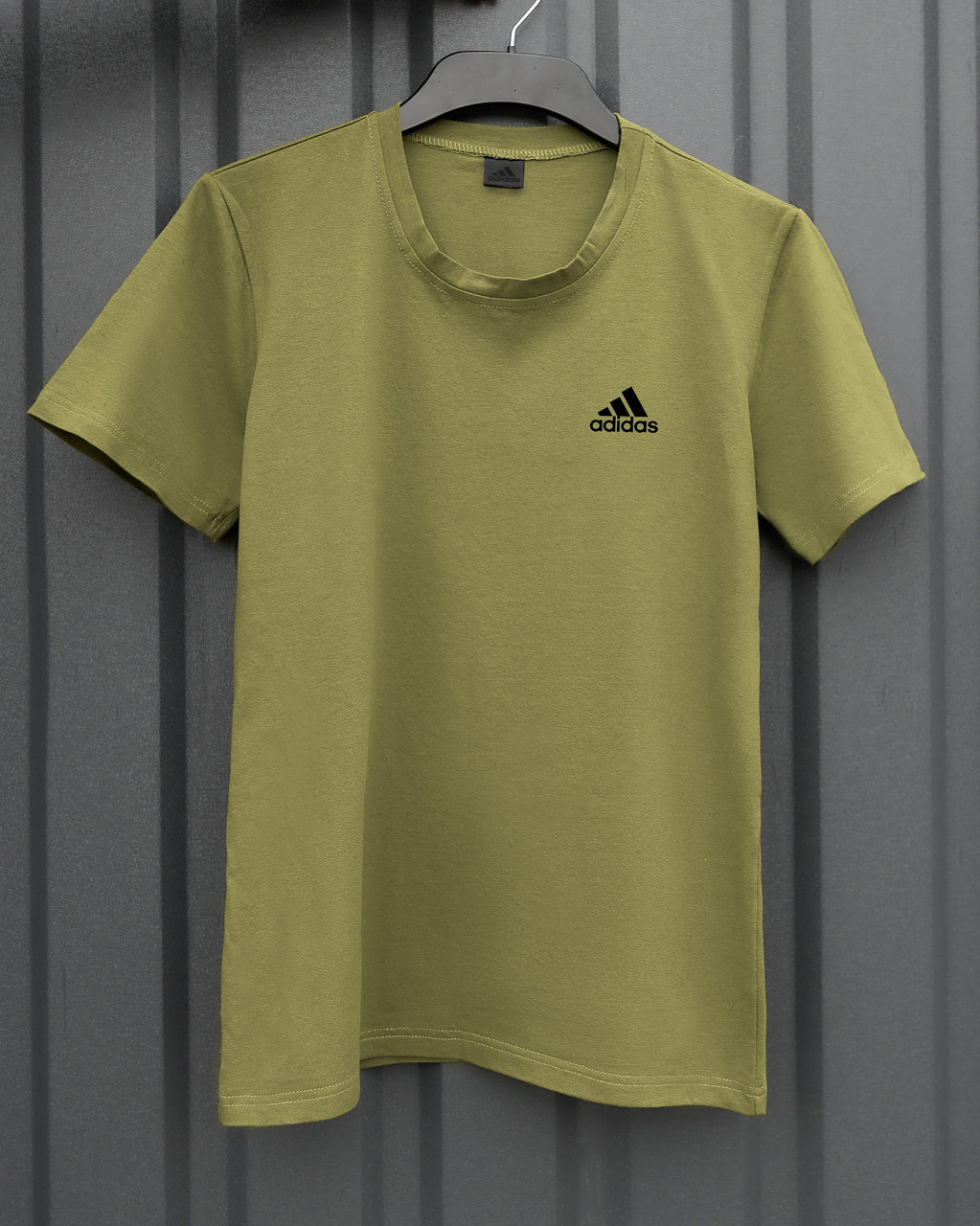 Мужская футболка Adidas хаки Тенниска Адидас