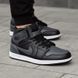 Мужские зимние кроссовки Nike Air Jordan 1 черные с серым Найк Джордан кожаные Arm-A831 фото 7