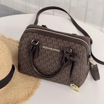 Женская сумка Michael Kors Hayes Duffle коричневая Any-20608-5 фото
