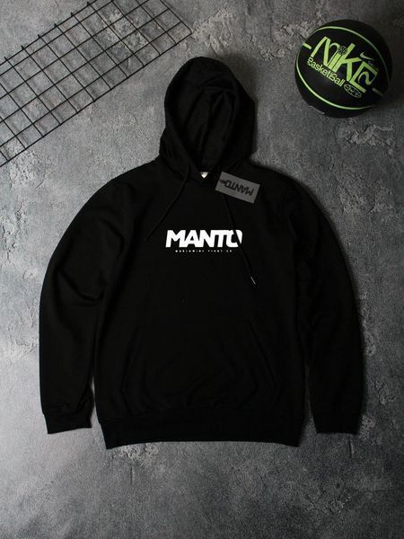 Мужское худи Manto черное Кофта с капюшоном Манто демисезонная Ads-306 фото