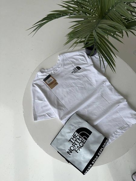 Мужская футболка The North Face белая хлопковая Тенниска ТНФ Гла-16 фото