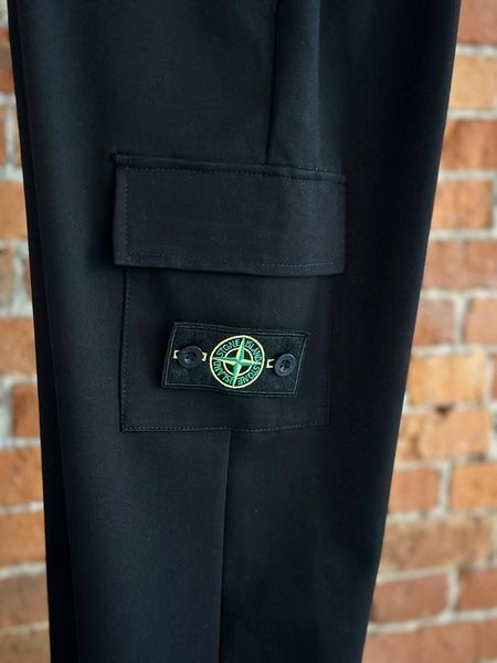 Мужские спортивные штаны Stone Island черные Брюки Стон Айленд Хар-410 1 фото