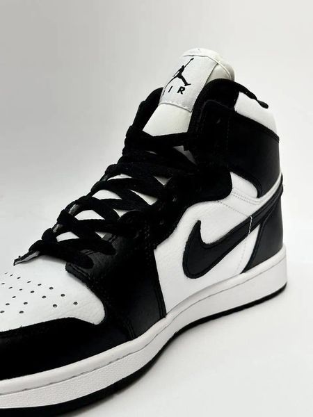 Мужские кроссовки Nike Air Jordan 1 черные Найк Джордан кожаные Arm-A033 фото