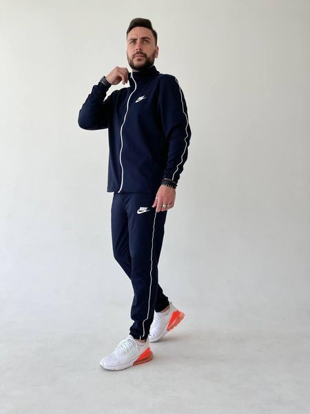 Чоловічий спортивний костюм Nike на блискавці синій Комплект Найк Толстовка Штани univer-3 фото