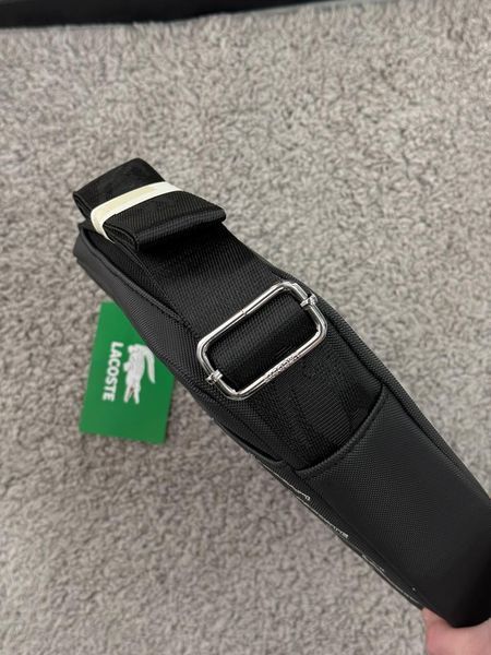 Сумка мужская Lacoste черная Барсетка через плечо Лакоста Cap-0056 фото