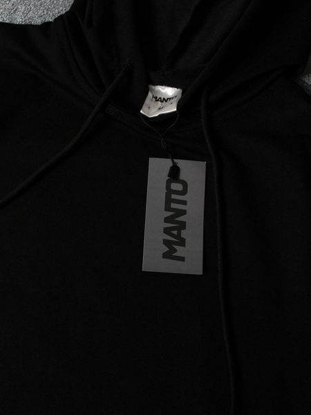 Мужское худи Manto черное Кофта с капюшоном Манто демисезонная Ads-306 фото