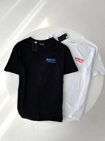 Чоловіча футболка Manto Panku чорна бавовняна Манто Панку Ads-652 фото
