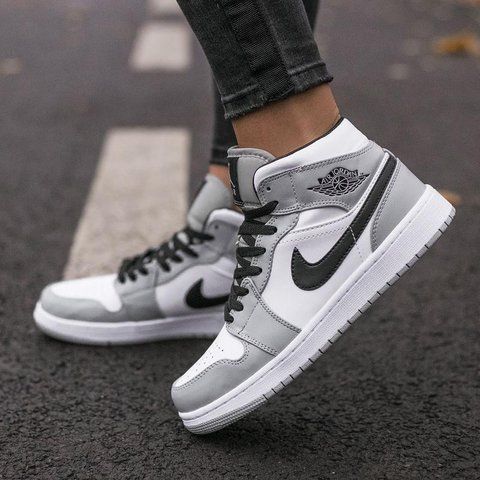 Мужские кроссовки Nike Air Jordan серые Найк Джордан кожаные Arm-A064 фото