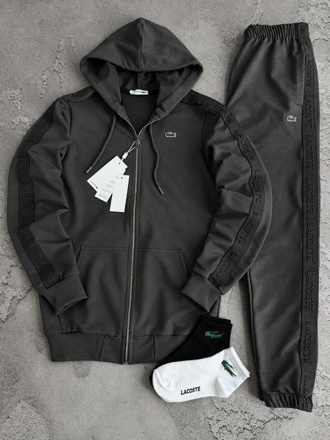 Чоловічий костюм Lacoste сірий Хар-1059 фото