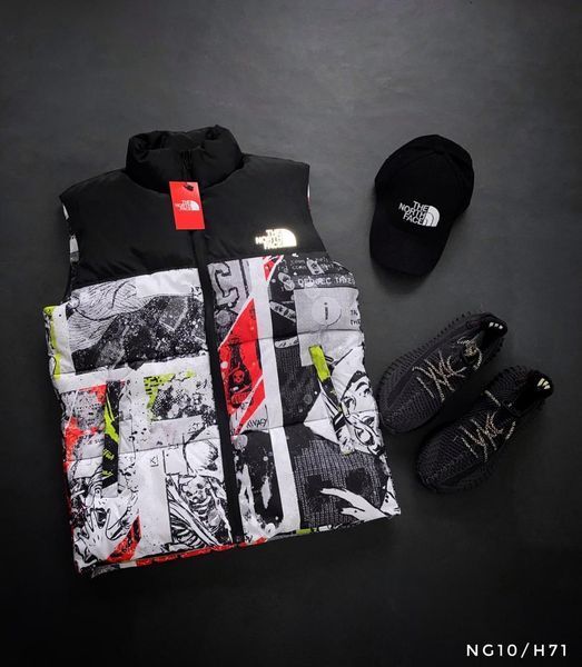 Мужская жилетка The North Face 700 черная Безрукавка ТНФ Бандана Smm-NG9 фото