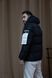 Чоловіча зимова куртка Stone Island чорна Пуховик Стон Айленд з капюшоном Хар-362 фото 3