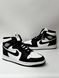 Мужские кроссовки Nike Air Jordan 1 черные Найк Джордан кожаные Arm-A033 фото 1