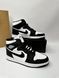 Мужские кроссовки Nike Air Jordan 1 черные Найк Джордан кожаные Arm-A033 фото 4