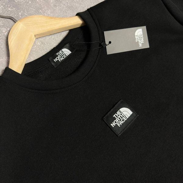 Чоловічий зимовий світшот The North Face чорний Кофта без капюшона ТНФ без капюшона Hot-37 фото