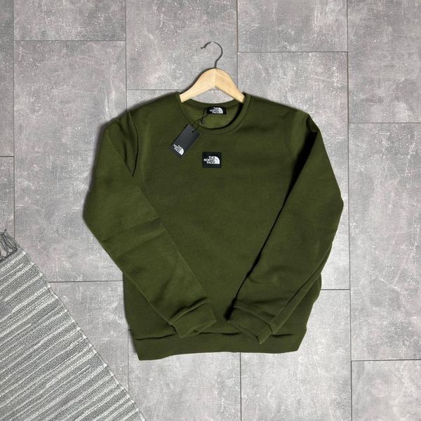 Чоловічий зимовий світшот The North Face чорний Кофта без капюшона ТНФ без капюшона Hot-37 фото