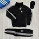 Мужской спортивный костюм Adidas черный Комплект Адидас Олимпийка Штаны Мой-51 1 фото 4