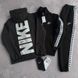 Чоловічий зимовий костюм 3в1 Nike чорний Комплект Найк з лампасами Хар-707 фото 1