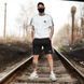 Мужской летний костюм Adidas Футболка Шорты белый с черным Адидас Хар-866 (коп3) фото 1