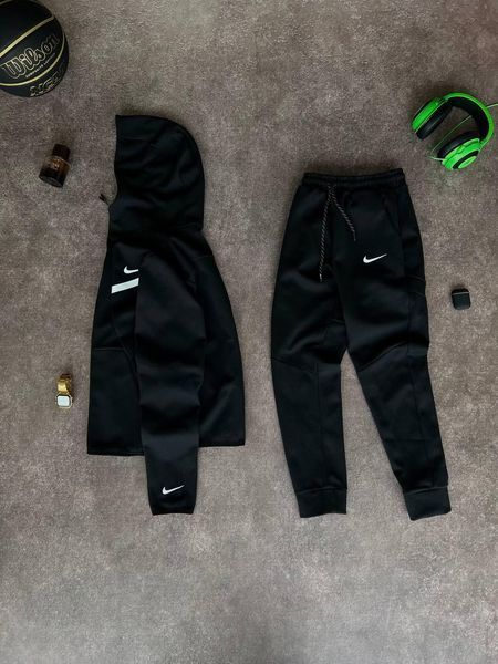 Чоловічий спортивний костюм Nike синій з капюшоном на блискавці Моло-S-T69 фото