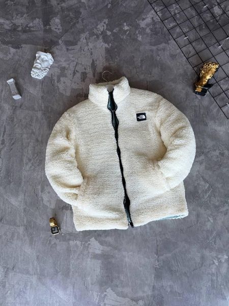 Мужская зимняя куртка The North Face без капюшона двухсторонняя бирюзовая Моло-TNF101 фото