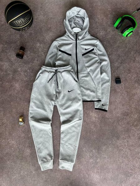 Чоловічий спортивний костюм Nike синій з капюшоном на блискавці Моло-S-T69 фото
