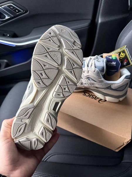 Мужские кроссовки Asics Gel-NYC Gore-Tex Beige бежевые Ассикс гортекс с мембраной Pow-AS032 фото