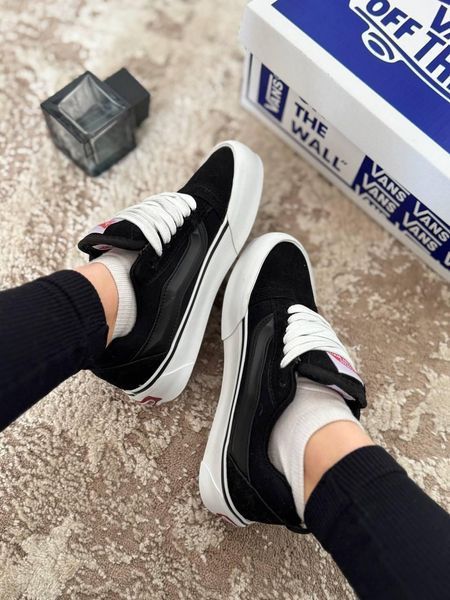 Женские кеды Vans Knu Skool черные замшевые кроссовки Ванс Кну Скул Arm-KNU_0103 фото