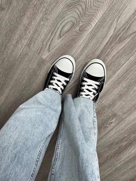 Жіночі кеди Converse All Star низькі чорні Кросівки Конверси текстиль Arm-HD334 фото