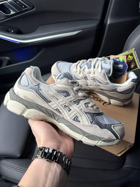 Мужские кроссовки Asics Gel-NYC Gore-Tex Beige бежевые Ассикс гортекс с мембраной Pow-AS032 фото