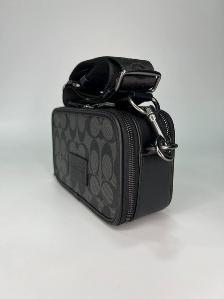 Сумка крос-боді чоловіча Coach чорна Барсетка через плече Коач Cap-3074 фото