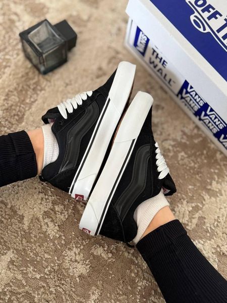 Женские кеды Vans Knu Skool черные замшевые кроссовки Ванс Кну Скул Arm-KNU_0103 фото