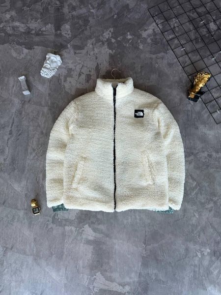 Мужская зимняя куртка The North Face без капюшона двухсторонняя бирюзовая Моло-TNF101 фото