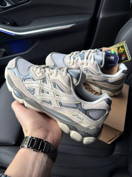 Мужские кроссовки Asics Gel-NYC Gore-Tex Beige бежевые Ассикс гортекс с мембраной Pow-AS032 фото