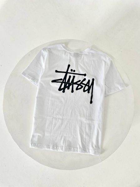 Чоловіча футболка Stussy чорна бавовняна Теніска Стуссі Ads-654 фото