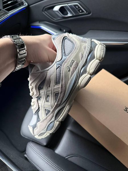 Мужские кроссовки Asics Gel-NYC Gore-Tex Beige бежевые Ассикс гортекс с мембраной Pow-AS032 фото
