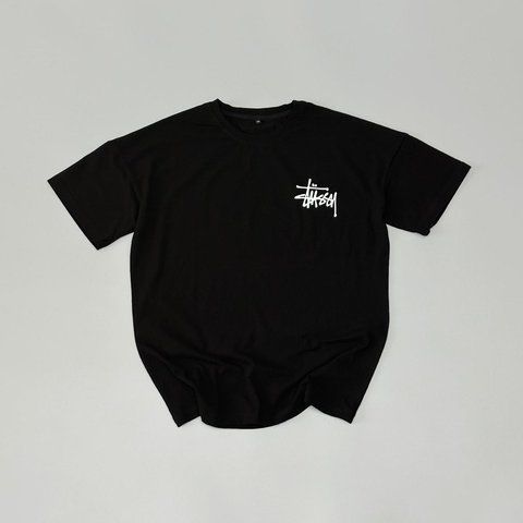 Мужская футболка Stussy черная хлопковая Тенниска Стусси Will-SS0001 фото