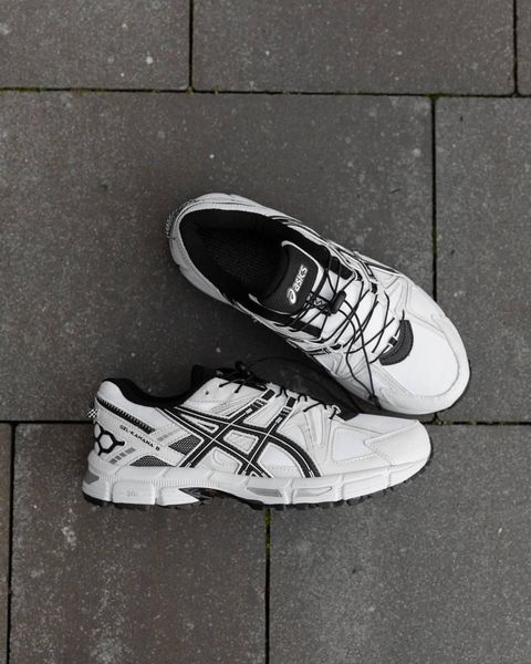 Мужские зимние кроссовки Asics Gel Kahana 8 White Black белые с черным Ассикс термо Pow-AS016 фото