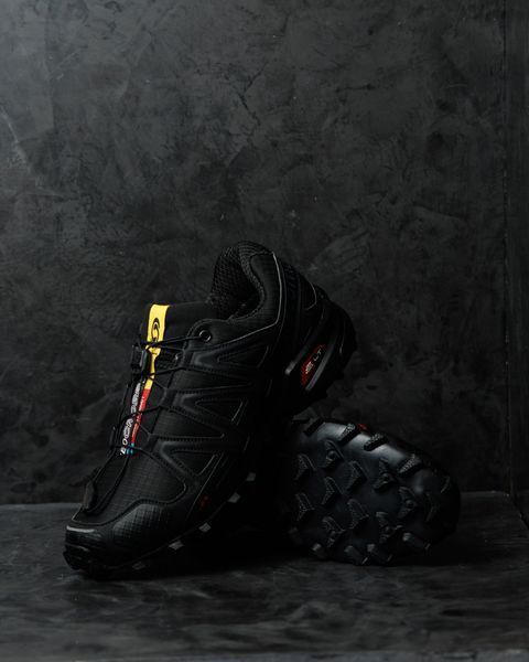 Мужские кроссовки Salomon Speedcross 4 Gore-Tex Black черные Pow-SL022 фото