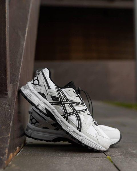 Мужские зимние кроссовки Asics Gel Kahana 8 White Black белые с черным Ассикс термо Pow-AS016 фото