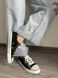Жіночі кеди Converse All Star низькі чорні Кросівки Конверси текстиль Arm-HD334 фото 3