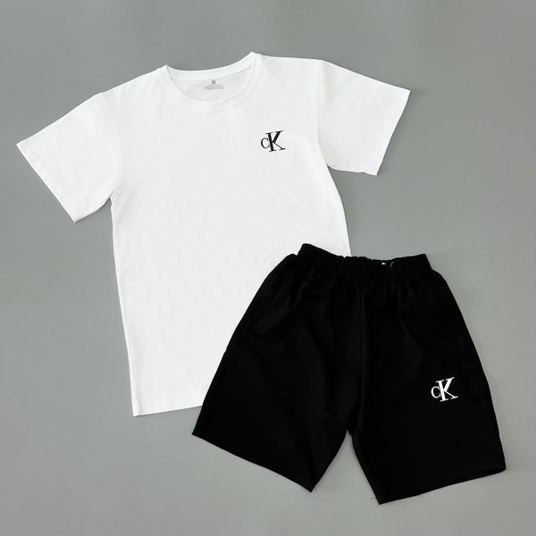 Мужской летний костюм Calvin Klein Футболка Шорты черный Комплект Кельвин Кляйн Will-С0002 фото