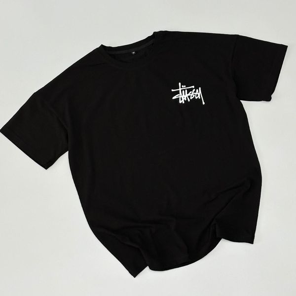 Чоловіча футболка Stussy чорна Теніска Стуссі Will-SS0001 фото