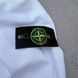 Чоловіча кофта Stone Island білий Зіп худі Стон Айленд на блискавці з патчем Хар-753 фото 4