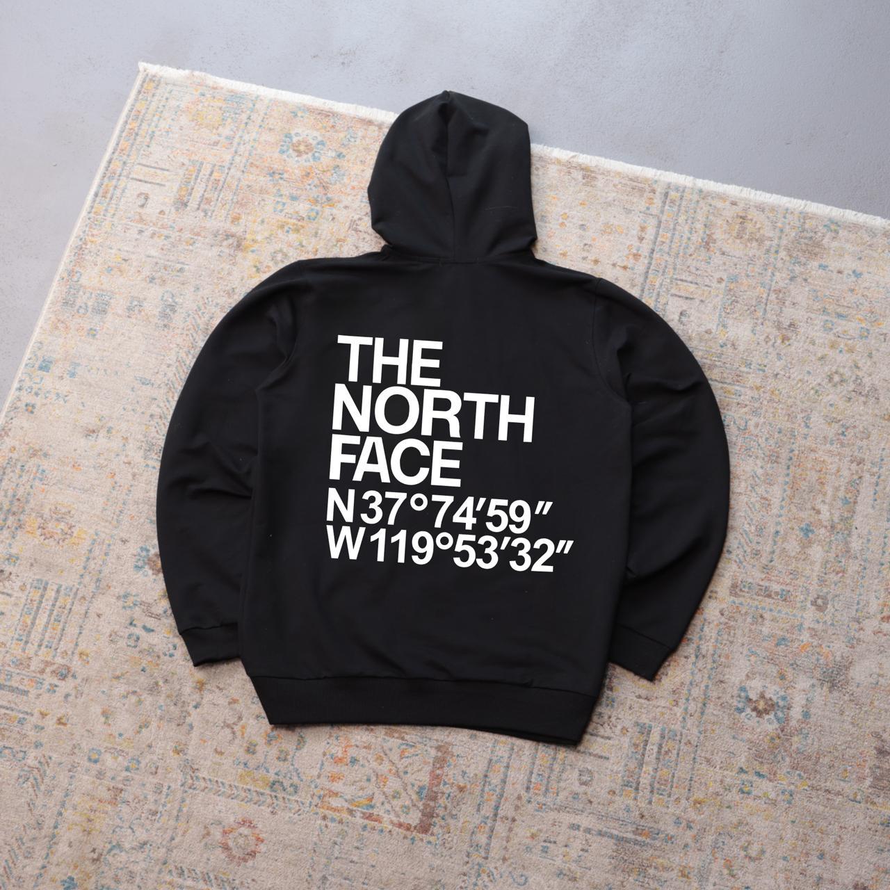 Мужское худи The North Face с принтом черное Толстовка ТНФ с капюшоном