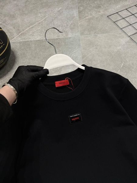 Чоловічий світшот Hugo Boss чорний Кофта Хьюго Босс без капюшона Моло-780-15 фото