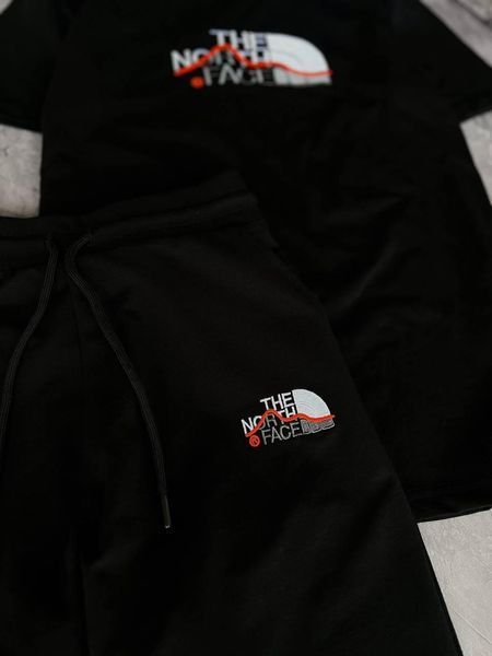 Чоловічий літній костюм The North Face Футболка Штани чорний Комплект ТНФ Моло-11-458 фото