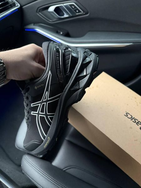 Мужские кроссовки Asics Gel Kayano 27 Gore-Tex Black черные Ассикс гортекс с мембраной Pow-AS033 фото