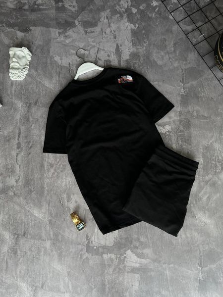 Чоловічий літній костюм The North Face Футболка Штани чорний Комплект ТНФ Моло-11-458 фото