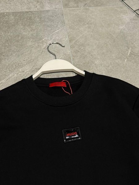 Чоловічий світшот Hugo Boss чорний Кофта Хьюго Босс без капюшона Моло-780-15 фото